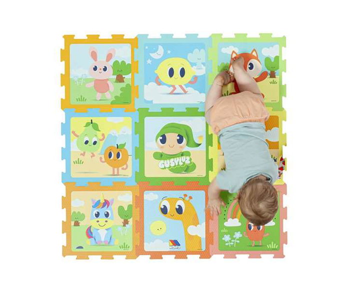 Molto - Tapis puzzle pour bébé et enfants en mousse (EVA), 91,5 x 91,5 x 2 cm - Jeu d'éveil et protection antidérapante