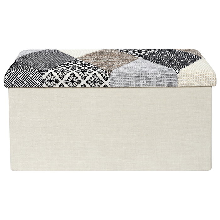 Home Deco Factory Banco-pouf pliable patchwork Home Deco Factory Banco-pouf pliable patchwork