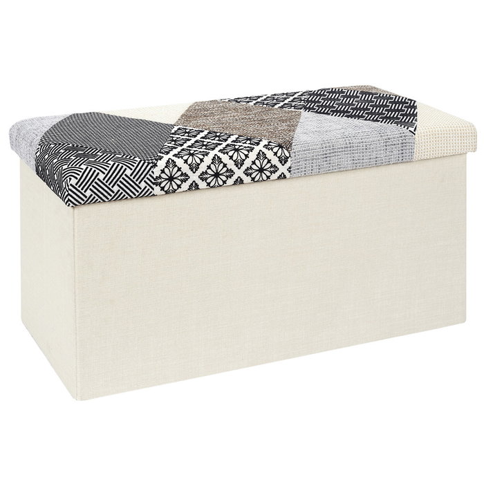 Home Deco Factory Banco-pouf pliable patchwork Home Deco Factory Banco-pouf pliable patchwork