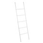 Wenko 22508100 Toallero escalier Viva, acier peint blanc, 5 barres, pieds antidérapants