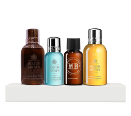 Molton Brown Coffret découverte de gels douche 4 parfums: Poivre noir 50 ml + Cyprès côtier et Fenouil marin 30 ml + Mandarine et Sauge sclarée 30 ml + Vétiver et Pamplemousse 50 ml