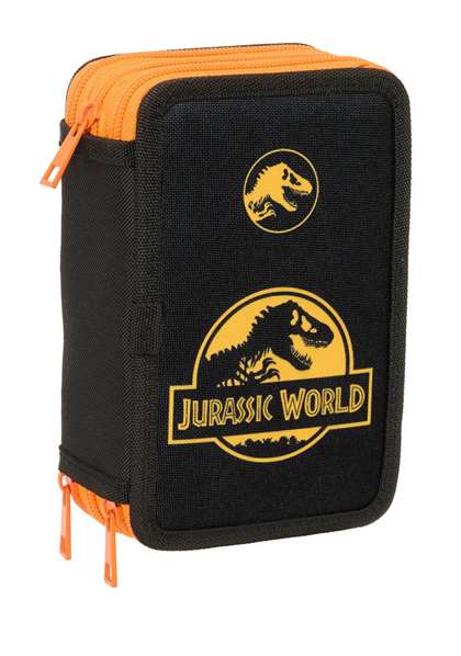 Safta Plumier Triple 37 Pcs Jurassic World - Trousse de Rangement 12,5x19,5x5,5cm pour Enfants Safta Plumier Triple 37 Pcs Jurassic World - Trousse de Rangement 12,5x19,5x5,5cm pour Enfants