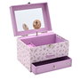 WIDDOP & CO Joyer Musical Rapunzel Princesses Disney - Coffret à Bijoux avec Mélodie et Tiroir à Souvenirs, Motif Floral