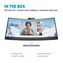 HP E34m G4 - Écran courbé WQHD 34" pour visioconférence avec webcam 5 MP, micros, HP intégrés et USB-C 65W