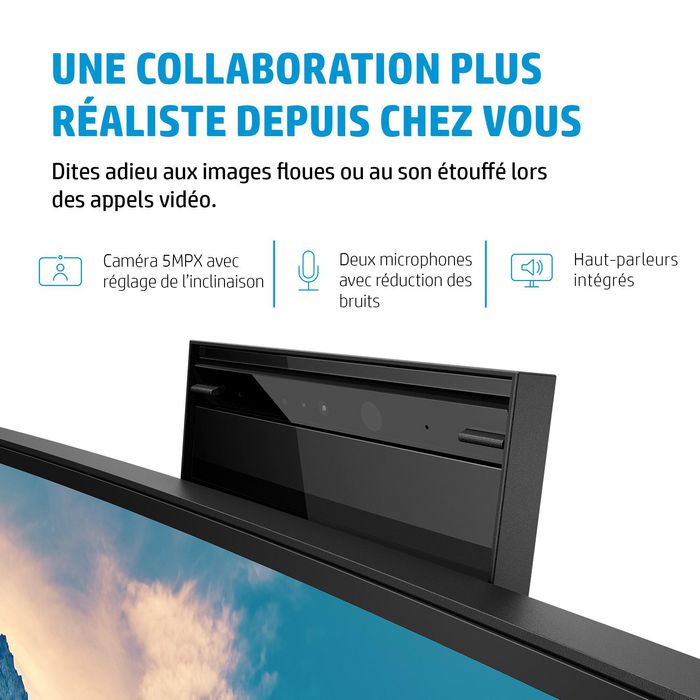 HP E34m G4 - Écran courbé WQHD 34" pour visioconférence avec webcam 5 MP, micros, HP intégrés et USB-C 65W HP E34m G4 - Écran courbé WQHD 34" pour visioconférence avec webcam 5 MP, micros, HP intégrés et USB-C 65W
