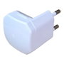 BF Fiche 2p 10 A 250 V coudée 90° blanc