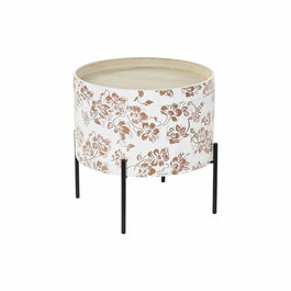 Petite Table d'Appoint DKD Home Decor Blanc Noir 38 x 38 x 39 cm