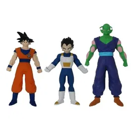 Silverlit Figurine extensible MONSTER FLEX - Pack de 3 personnages Dragon Ball Z (Goku, Vegeta, Piccolo) - Jouet sous licence pour enfants a partir de 5 ans