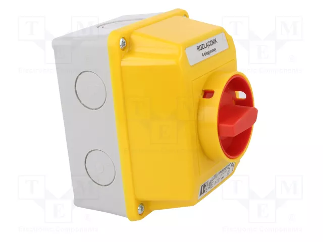 SPAMEL Commutateur à came 4 pôles 16A rouge/jaune