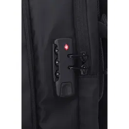 Swiss Fly Sac de Voyage à Compression Sous Vide 40 L - Pompe à Batterie Lithium, Imperméable, Multipoches, Antivol - Pour Ordinateur 17 Pouces