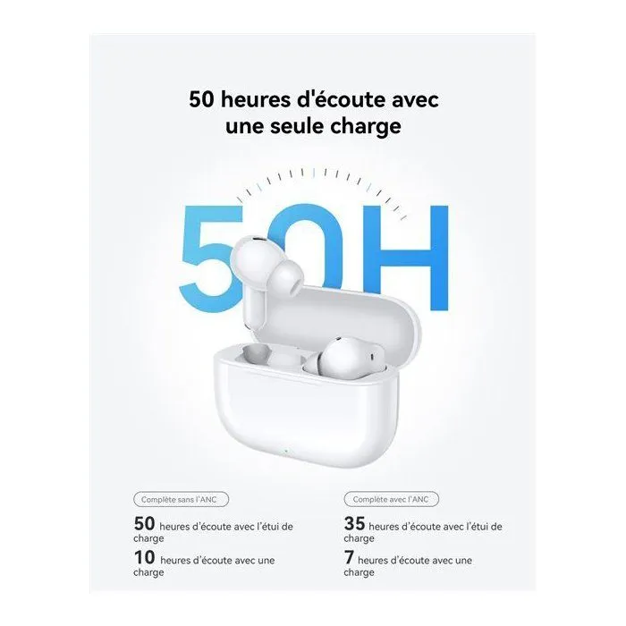 Huawei Freebuds SE 4 ANC - Écouteurs sans fil avec réduction active du bruit (ANC) - Blanc