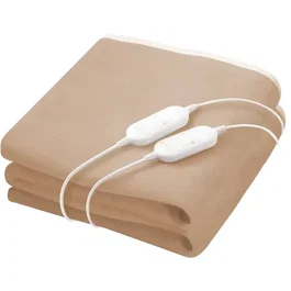 Sencor SUB 281BE - Couverture chauffante pour lit double 160 x 140 cm, 2 télécommandes indépendantes, 2 niveaux de température, lavable, 2x60 W