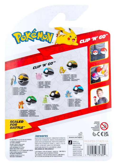 Jazwares Pokémon Clip 'n' Go minifigurines Poké Balls ver. 22 Assortiment (6) Jazwares Pokémon Clip 'n' Go minifigurines Poké Balls ver. 22 Assortiment (6)