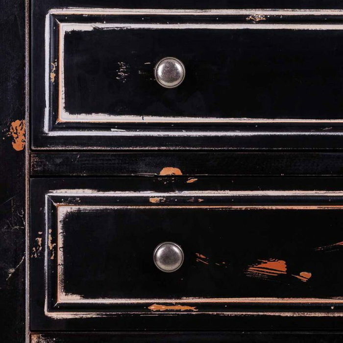 Armoire Alexandra House Living Noir verre Bois d'épicéa 100 % Métal Bois MDF 38 x 142 x 80 cm
