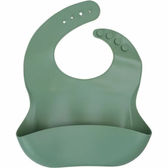 Thermobaby Lot de 2 Bavoirs Silicone Vert Cactus et Gris Charme Thermobaby Lot de 2 Bavoirs Silicone Vert Cactus et Gris Charme