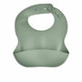 Thermobaby Lot de 2 Bavoirs Silicone Vert Cactus et Gris Charme
