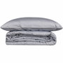 BigBuy Home Parure de couette Satiné Gris 220 x 240 cm
