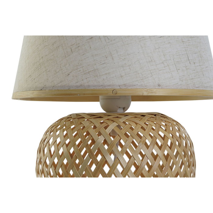 Lampe de bureau DKD Home Decor Marron Naturel Bambou 50 W 220 V 24 x 24 x 34 cm