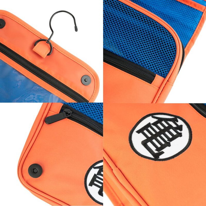 ERIK - Sac organisateur Dragon Ball à fermeture double et multiples compartiments, polyester imperméable avec anse et crochet