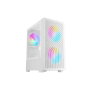 Mars Gaming MCVORTEXW Boîtier PC Micro-ATX, Panneau Mesh, FRGB, Fenêtre Vitrée, Blanc