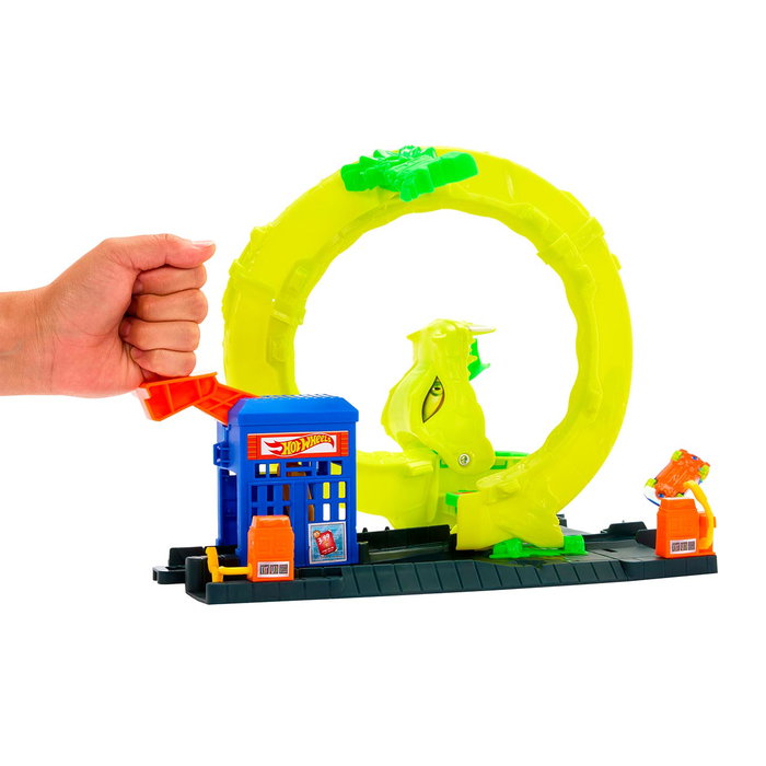 Hot Wheels Coffret Looping Serpent avec voiture en métal moulé