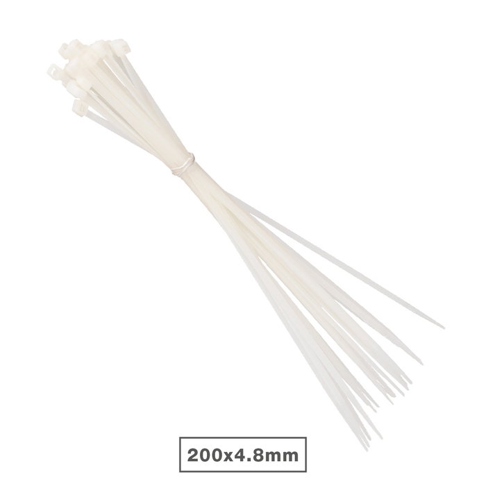 Hantums Colliers de serrage 200x4,8 mm, lot de 25, Naturel Hantums Colliers de serrage 200x4,8 mm, lot de 25, Naturel