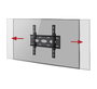 B-Tech BT8441 Support mural universel pour écran plat, 39" à 55", capacité 80kg max, VESA 455x400mm, design profilé, noir