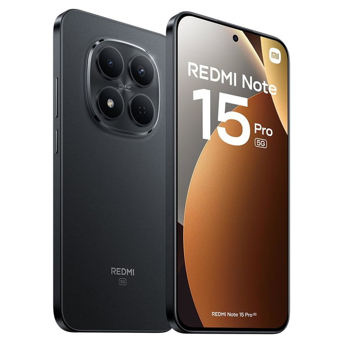 Xiaomi Redmi Note 15 Pro 5G 12 Go RAM 512 Go Stockage 6,83" AMOLED 200 MP Smartphone Noir