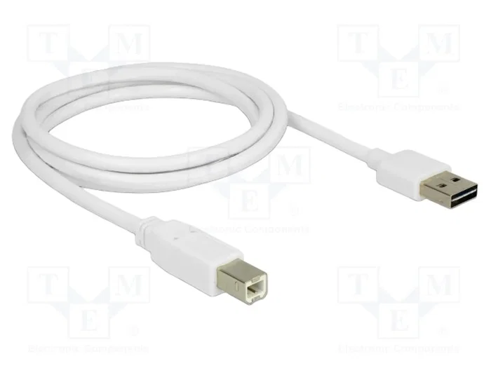 DELOCK Câble USB 2.0 A/B 1m blanc DELOCK Câble USB 2.0 A/B 1m blanc