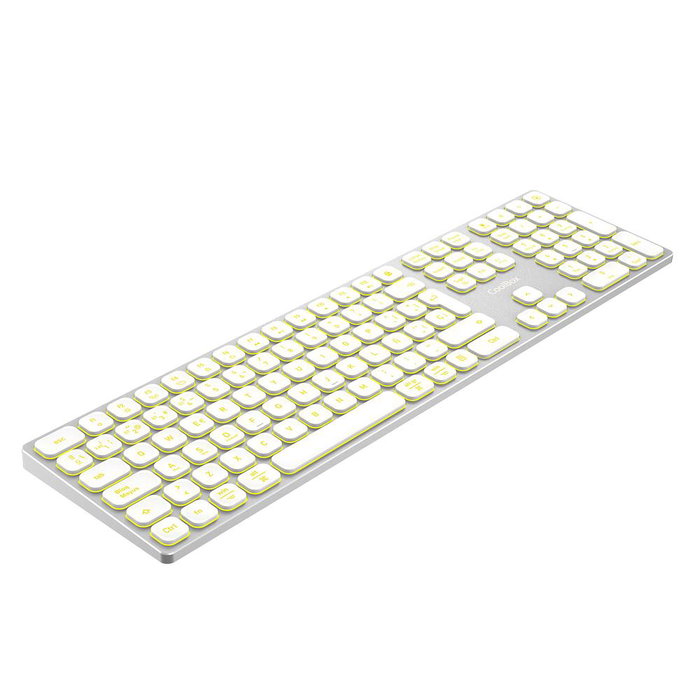 Coolbox Moonlight Key B431 Clavier sans fil rétroéclairé en aluminium Bluetooth 5.1 + RF 2.4GHz
