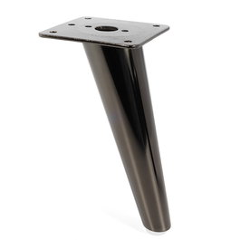 Q&Q Pata Metálica Modelo Cov H180 en métal noir mat avec finition nickel mat et nickel foncé