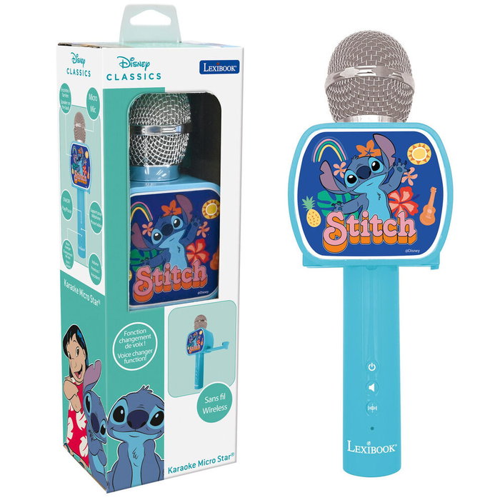 LEXIBOOK Microphone sans fil Disney Stitch MIC240D