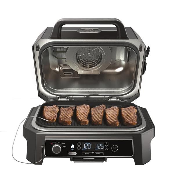 Ninja Woodfire Pro XL OG850EU - Barbecue électrique et fumoir Bleu-gris et inox