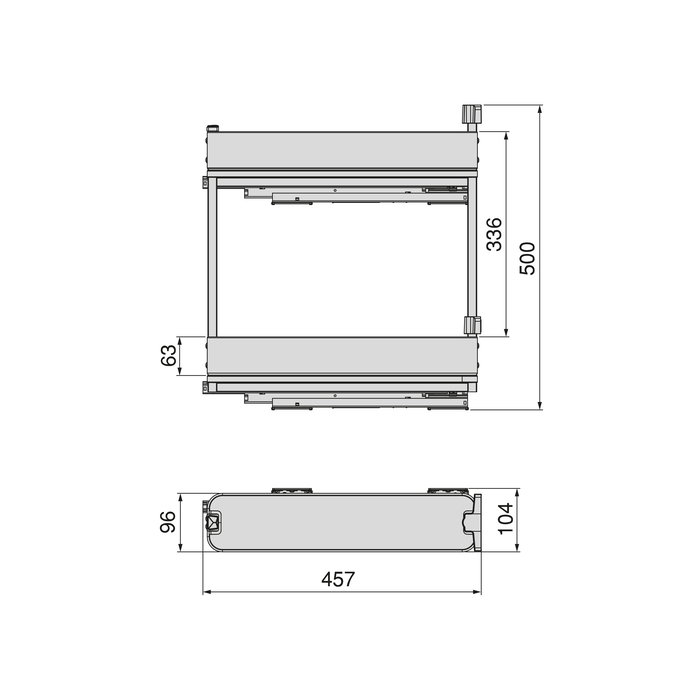 Emuca Porte-bouteilles latéral extractible Harmony avec fermeture amortie, Module largeur 150mm hauteur 700mm, Acier et Bois, Gris anthracite Emuca Porte-bouteilles latéral extractible Harmony avec fermeture amortie, Module largeur 150mm hauteur 700mm, Acier et Bois, Gris anthracite