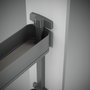 Emuca Porte-bouteilles latéral extractible Harmony avec fermeture amortie, Module largeur 150mm hauteur 700mm, Acier et Bois, Gris anthracite