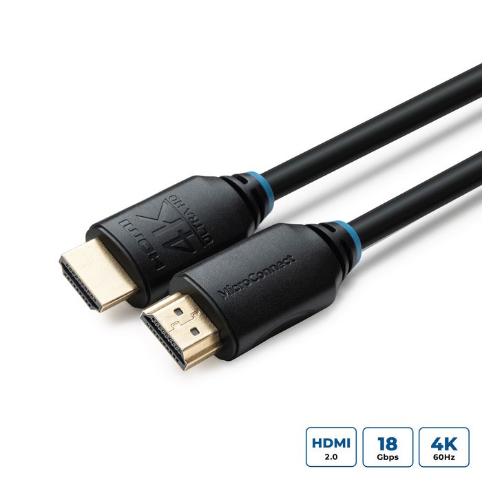 MicroConnect Câble HDMI 2.0 4K 18Gbps 3m avec HDR, ARC et HDCP 2.2 pour Ultra Haute Vitesse MicroConnect Câble HDMI 2.0 4K 18Gbps 3m avec HDR, ARC et HDCP 2.2 pour Ultra Haute Vitesse