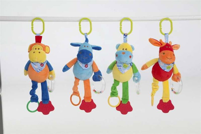 Creaciones Llopis Jouet en peluche assorti, sonajero et mordedor 38 cm pour enfants dès 3 ans - design aléatoire