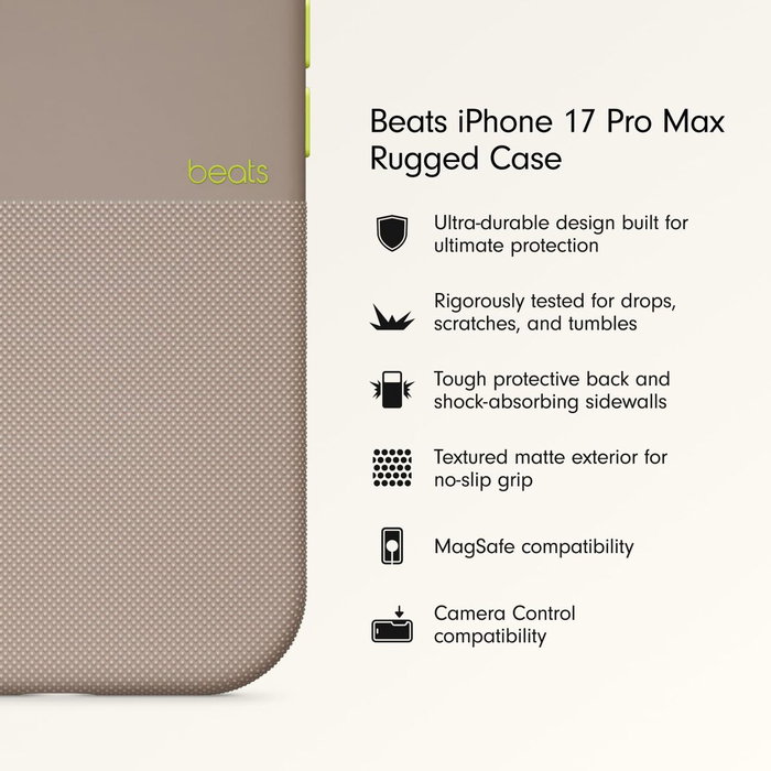 Protection pour téléphone portable Beats iPhone 17 Pro Max Gris Apple