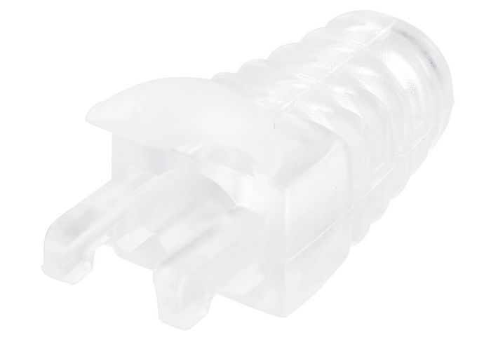 MicroConnect Manchon de décharge de traction pour câbles Cat5e, Cat6, Cat6A jusqu'à 6,5 mm, Transparent, 100 pièces MicroConnect Manchon de décharge de traction pour câbles Cat5e, Cat6, Cat6A jusqu'à 6,5 mm, Transparent, 100 pièces