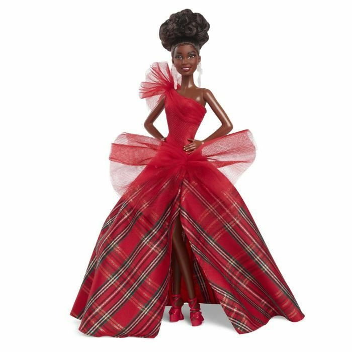 Barbie Poupée Joyeux Noël Brune HRM62 Barbie Poupée Joyeux Noël Brune HRM62
