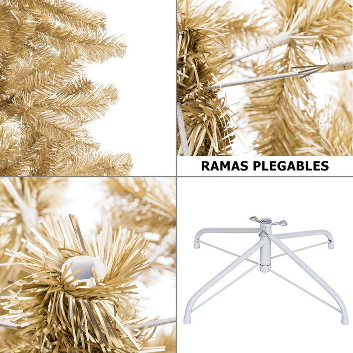 BigBuy Home Sapin de Noël Or Métal Plastique 120 X 120 X 240 CM BigBuy Home Sapin de Noël Or Métal Plastique 120 X 120 X 240 CM