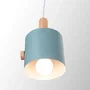 Luminaire suspension 'Scarlet' SKD-P1014-T en métal et bois, design moderne, hauteur de câble réglable
