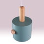 SCARLETDAN Lampe à Suspension Scarlet SKD-P1014-T Bois Acier Turquoise 1xE27 Sans Ampoule