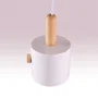 Luminaire suspension 'Scarlet' SKD-P1014-T en métal et bois, design moderne, hauteur de câble réglable