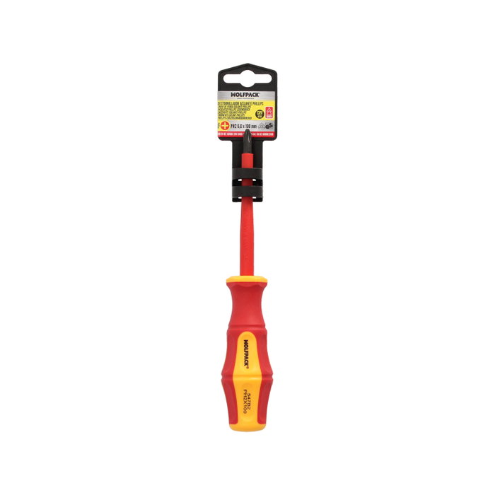 WOLFPACK LINEA PROFESIONAL Tournevis Phillips Isolé VDE PH2 - 6,0 x 100 mm