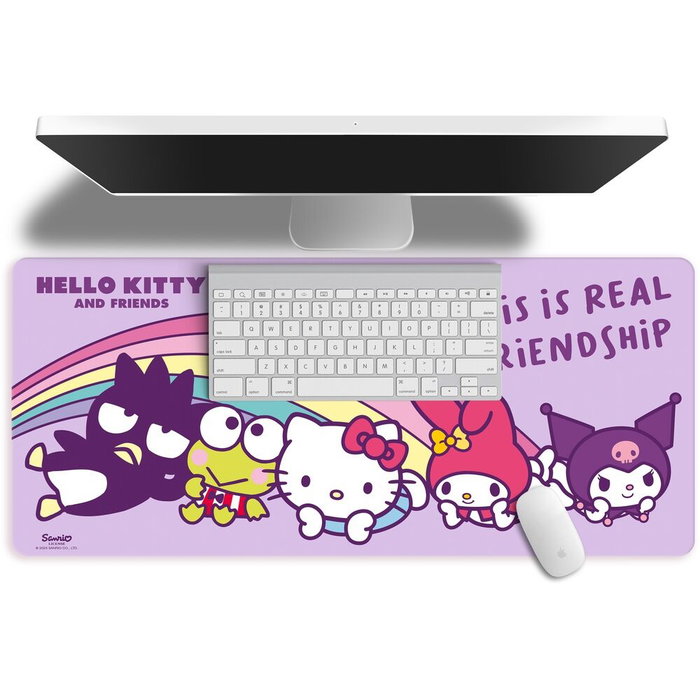 HELLO KITTY Tapis de souris gamer pour bureau de 80 x 35 cm avec Hello Kitty and Friends