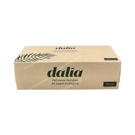 Dalia Pañuelos Faciaux Non Blanchis 150Uds. Bio – Fibres Recyclées, Sans Chlore, Emballage Carton