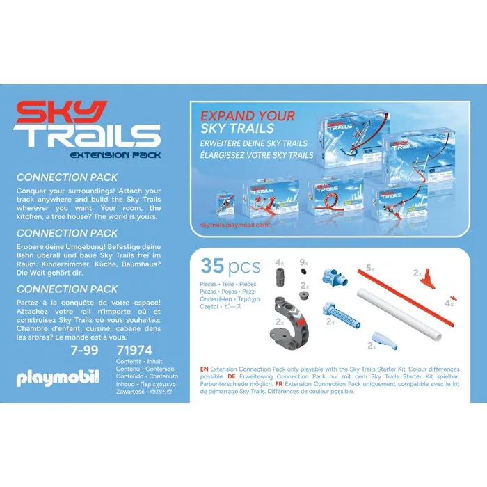 Playmobil Sky Trails Connection Pack - Set d'expansion de circuit aérien avec 35 pièces - Jeu de construction pour enfants dès 7 ans Playmobil Sky Trails Connection Pack - Set d'expansion de circuit aérien avec 35 pièces - Jeu de construction pour enfants dès 7 ans