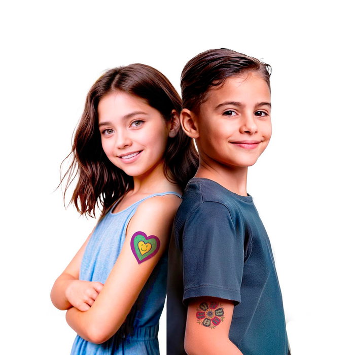 Bizak Crea Tus Tatuajes Kit Tatouages Temporaires 20 Designs + 20 Pochoirs