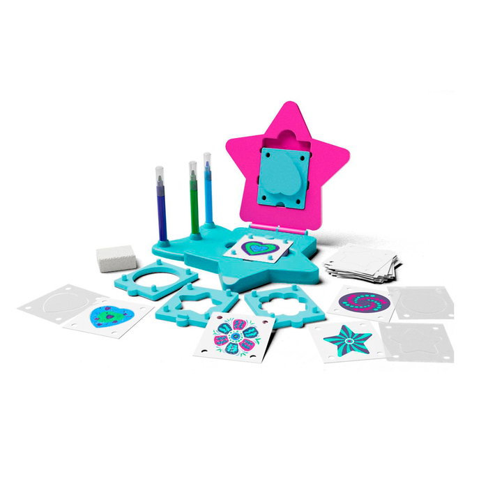 Bizak Crea Tus Tatuajes Kit Tatouages Temporaires 20 Designs + 20 Pochoirs
